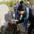 Inauguración del Memorial Minero en recuerdo a los trabajadores fallecidos en el accidente de la mina de Combustibles de Fabero del Grupo Río en Fabero (León), del que se cumplen 40 años