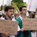 Médicos en una jornada de huelga contra el nuevo Estatuto Marco, en una imagen de archivo