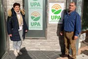 Julia Quintana y Gabriel Delgado, en la sede de UPA en Burgos