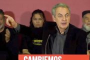 José Luis Rodríguez Zapatero interviene en el mitin en León.