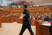 El candidato a la Presidencia de la Junta de Castilla y León, Alfonso Fernández Mañueco, expone su programa de gobierno en las Cortes.
