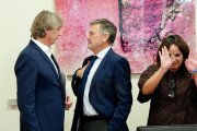 Carlos Martínez, Francisco Vázquez y Patricia Gómez, en la Junta de Portavoces de ayer.