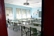 Un aula vacía en un colegio. ALBERTO DI LOLLI