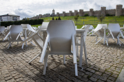 Imagen de archivo de la terraza de un local de hostelería en Ávila. - ICAL