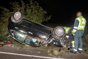 Un herido en un accidente de tráfico en el término municipal de Robleda, Salamanca. - ICAL