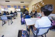 Un grupo de alumnos de primaria atiende a la clase en un colegio de Valladolid. -PHOTOGENIC / PABLO REQUEJO