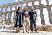 Intervención artística de la británica Kate Daudy y del Premio Nobel de Física Konstantin Novoselov bajo el Acueducto de Segovia con la participación de más de 400 ovejas. ICAL