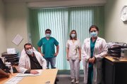 Parte del equipo que ha participado en un estudio desarrollado por el Complejo Asistencial Universitario de León sobre el efecto de la COVID-19 en el cerebro. E. M.