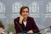 Mónica García, ministra de Sanidad, en una imagen de archivo de una reunión del Consejo Interterritorial del Sistema Nacional de Salud. EL MUNDO