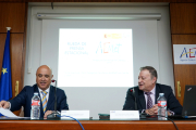 Jacinto Canales y Manuel Mora, en la presentación de la previsión meteorológica.-ICAL