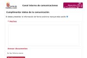 Formulario para canalizar una denuncia en la web de la Junta.