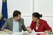 Luis Tudanca y Ana Sánchez, en la comisión ejecutiva autonómica del PSOE de Castilla y León.