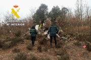 Imagen de los restos de la avioneta accidentada en El Bierzo
