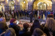 Concentración en la Plaza Mayor de Salamanca ante el aumento de asesinatos por violencia de género, imagen de archivo