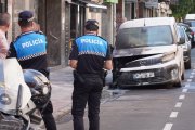 Incendio de un vehículo estacionado en la avenida de San Mamés de León