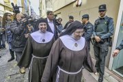 Las ex monjas clarisas de Belorado cuando acudieron a declarar al juzgado de Briviesca.