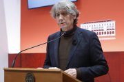 El alcalde de Soria, Carlos Martínez, comparece en el Ayuntamiento de Soria tras la reunión de la junta de gobierno.