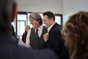Carlos Martínez en su primera reunión de su grupo parlamentario tras el 15-M