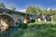 El histórico puente de piedra sobre el río Carrión, uno de los enclaves más emblemáticos donde naturaleza y patrimonio conviven en Palencia