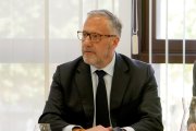 El portavoz de Vox, Carlos Pollán, en la Junta de Portavoces de las Cortes de Castilla y León