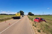 Accidente en la carretera PP-4311 en Melgar de Yuso (Palencia)