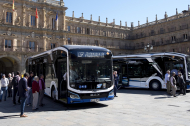 Nuevos vehículos eléctricos del servicio municipal de transporte urbano por autobús de Salamanca.