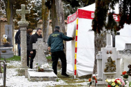 Exhumación de los restos del duque de Medina Sidonia en marzo de 2017