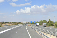 La carretera AP-6 a la altura de Villacastín, Segovia
