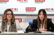 Yolanda Martín y Victoria Zumalacárregui presentan el manifiesto y las propuestas sindicales en materia de violencia de género con motivo del 25N. ICAL