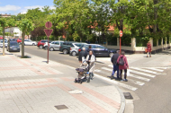 Avenida  Modesto Lafuente, esquina con Calle Antonio Cabezón de Palencia, donde tuvieron lugar los hechos