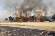 Imagen del incendio de Los Rábanos en Soria