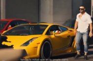 El joven Adrián Otero ha participado en la campaña a bordo del Lamborghini amarillo