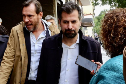 Óscar Puente y Luis Tudanca, en una imagen de archivo a la llegada a un comité federal del PSOE