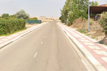 Carretera p-903, en Dueñas, donde tuvo lugar el accidente