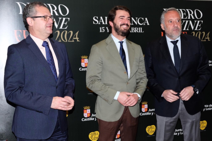 El vicepresidente de la Junta de Castilla y León, Juan García Gallardo inaugura el congreso Duero Wine 2024 en Salamanca