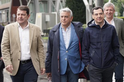 Alfonso Fernández Mañueco, Javier de Andrés, Juanma Moreno y Alfonso Rueda.