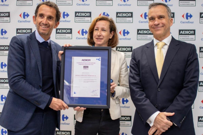 Certificado AENOR por la gestión del desperdicio alimentario de Carrefour