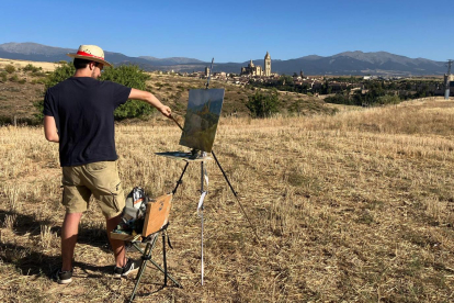 Fotografías de ediciones anteriores del curso de pintores de paisaje de la real academia de San Quirce