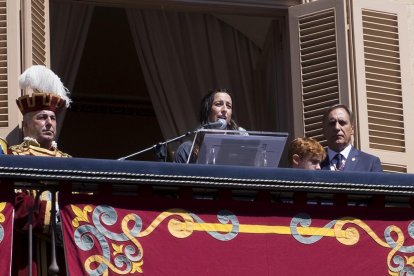La capitana del Club Baloncesto Perfumerías Avenida, Silvia Domínguez, pronuncia el Pregón de las Fiestas de Salamanca.