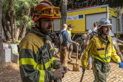 Equipo de rescate de Castilla y León en Aldaya (Valencia)