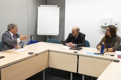 José Luis Sanz Merino celebra en Bruselas diversas reuniones con responsables de la Representación Permanente de España en Europa.