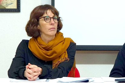 Judit González durante su comparecencia ante los medios. DMD