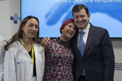 El presidente de la Junta de Castilla y León, Alfonso Fernández Mañueco, en el acto de presentación de la nueva tecnología HIFU en la Sanidad de Castilla y León