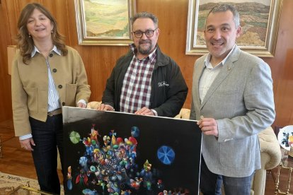 José de León dona a la Universidad leonesa una obra de la serie ‘Las mil y una noches’