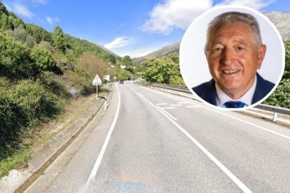Carretera N-502 en Villarejo del Valle, donde falleció Ángel Jiménez.