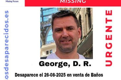 Imagen del hombre desaparecido en Venta de Baños (Palencia)