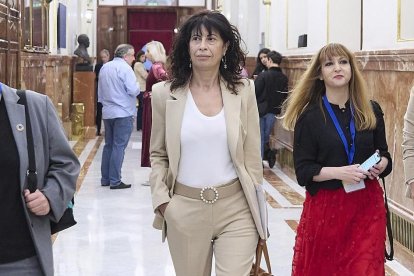 La ministra de Igualdad, Ana Redondo, a su llegada al Congreso este miércoles
