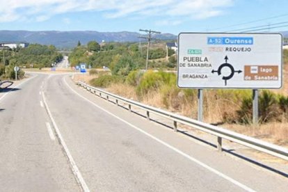 Nacional 525 en los alrededores de Puebla de Sanabria.