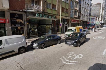Lugar de la calle Vitoria donde producía el tiroteo en Burgos.