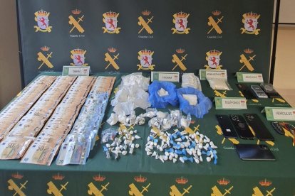 Sustancias estupefacientes decomisadas en León.